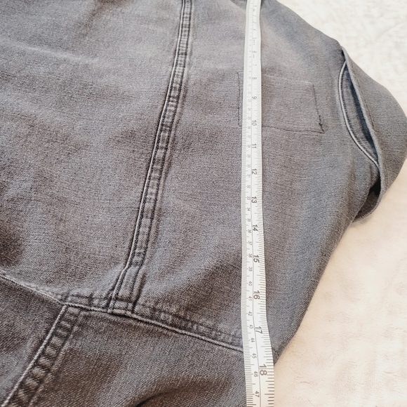 Michael kors women's Cropped Demin Jacket Size XS Steel Grey Washed NWT - Picture 10 of 15